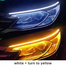 2PCS DRL Car Flexible LED Daytime Running Lights Turn Signal Lamp Headlight Waterproof 30cm 45cm 60cm White Red Yellow Blue