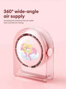 MLP-ZF01 Rainbow Dash 可爱卡通 USB 台式无叶风扇，4 档可调大功率空气循环，静音运行，电池寿命长，适合办公室/宿舍/户外使用 - 藍色 - 查看 9