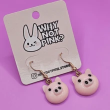 Women Stud Earrings - Màu Hồng baby - Xem 3
