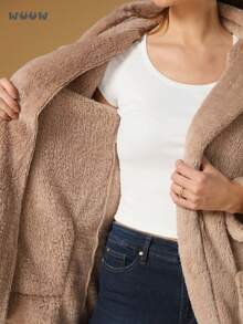 Women Coats - Màu Khaki - Xem 6