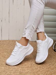 Women's High-Quality Outdoor Leisure Shoes, Breathable Knitted Lightweight Comfortable Sports Shoes, Non-Slip Women's Shoes