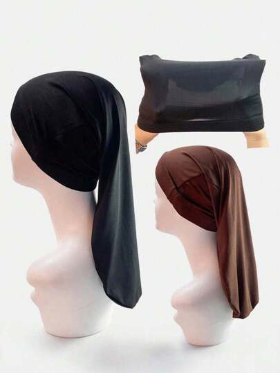 1 pieza Gorro unisex de spandex para trenzas y rastas, tipo turbante de satén elástico para dormir, cubre cabello para hombres y mujeres