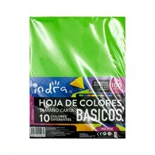 paquete 100 hojas carta   colores surtido INTENSOS multiuso- IND-0736 - Multicolor - Ver 2
