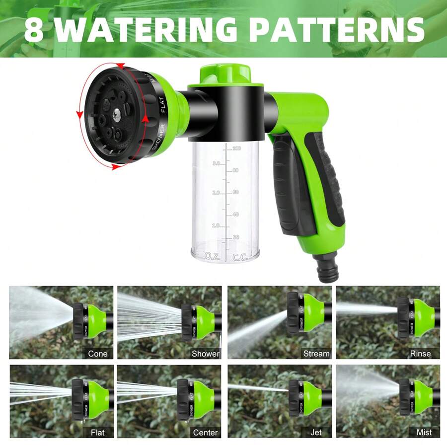 Nước rửa chó Pup Jet dùng ngoài trời, Phụ kiện vòi rửa chó 8 trong 1 kèm hộp đựng xà phòng, Phụ kiện vòi tắm cho chó kèm bàn chải tắm cho thú cưng (Không bao gồm vòi) - màu xanh lá - Xem 1