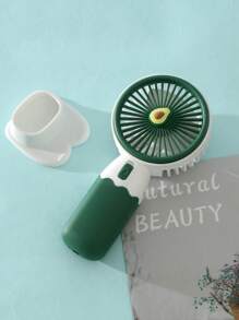 AOYI 1 pieza Ventilador portátil de mano con diseño de frutas, con cable de carga USB, funciona con batería - Multicolor - Ver 9