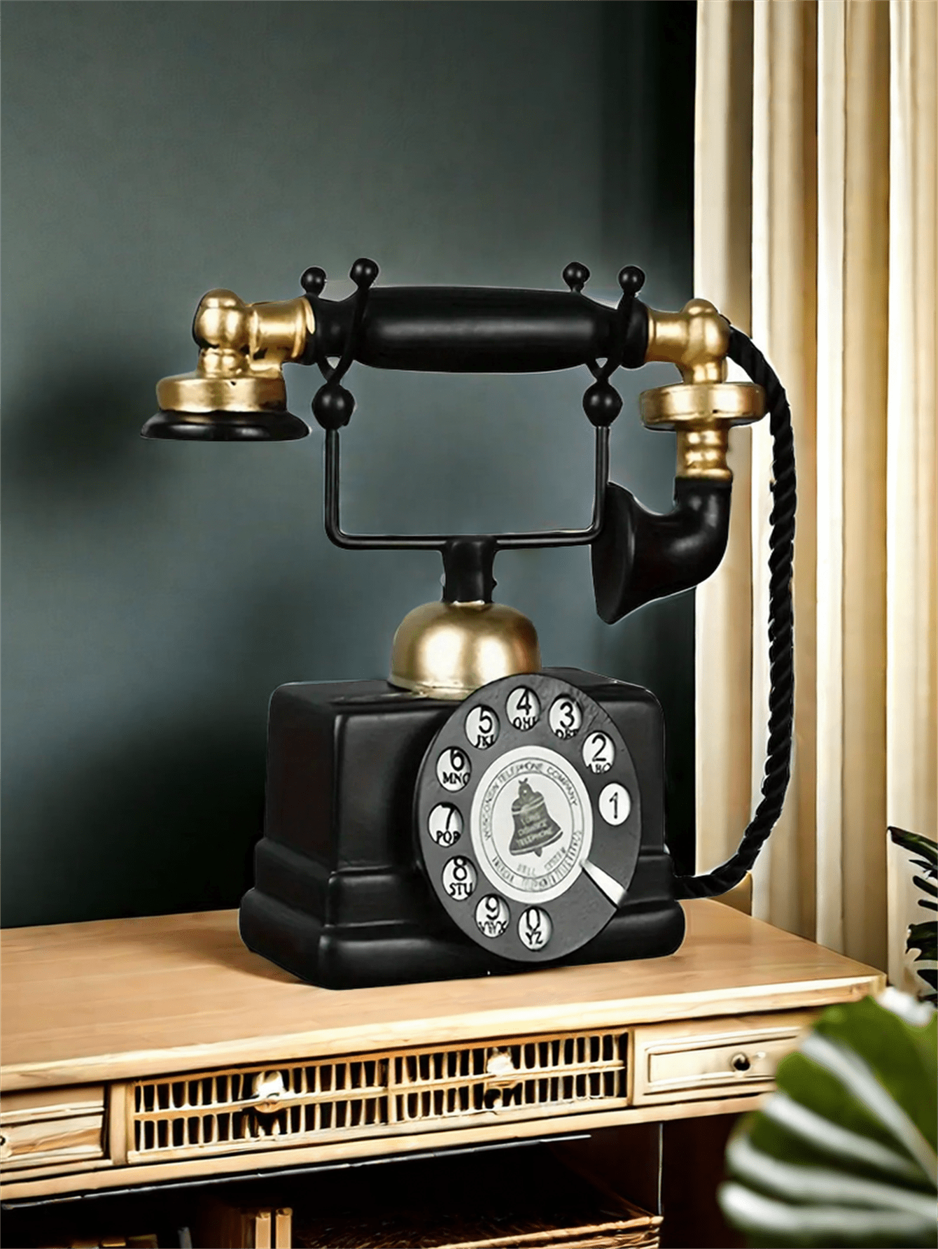 1 قطعة هاتف قديم عتيق للديكور