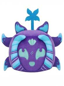 Juguete de peluche de 15cm/5.9in con forma de zorro cuadrado de color morado con diseño de frutas divertidas - Animales de peluche, periféricos de juego, muñecos cuadrados cómodos - Regalos de fiesta de cumpleaños para niños, decoración de habitación de niñas, decoración navideña