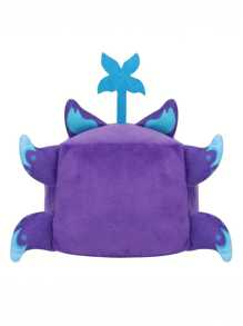 Juguete de peluche de 15cm/5.9in con forma de zorro cuadrado de color morado con diseño de frutas divertidas - Animales de peluche, periféricos de juego, muñecos cuadrados cómodos - Regalos de fiesta de cumpleaños para niños, decoración de habitación de niñas, decoración navideña