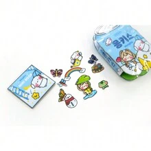 Fruit Girls Paper Doll Pinch Booklet DIY Scrapbook Drink Soda Toy Cartoon Cute Paper Toy Handicrafts, Quiet Book With Materials - Multicolor - View 7