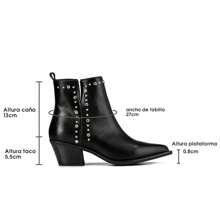 WEIDE Botines de Mujer  Botas Dama Zapatos Moda  Para Mujer Cómodo Único - Negro - Ver 5