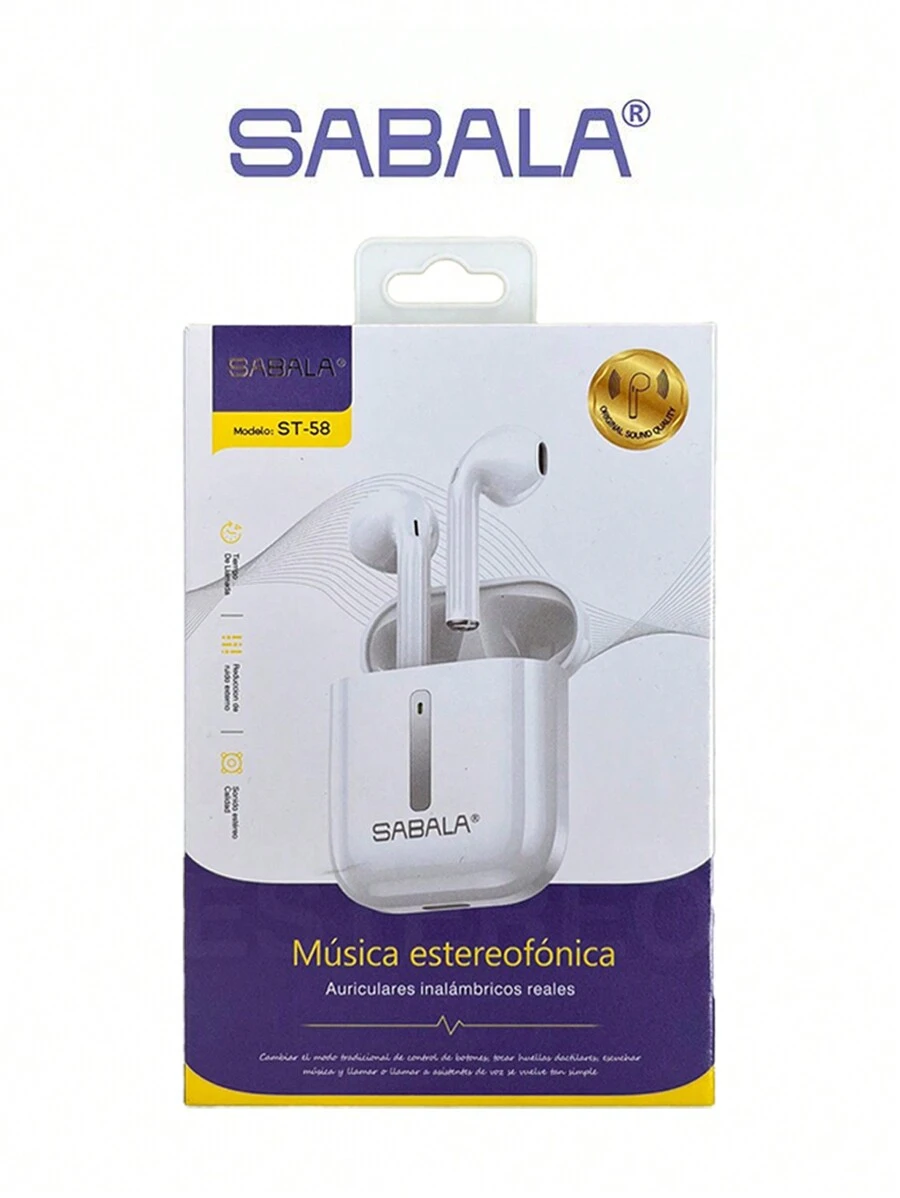 Audífonos SABALA Inalámbricos BT 5.3 Control Táctil Estuche De Carga - Blanco - Ver 1