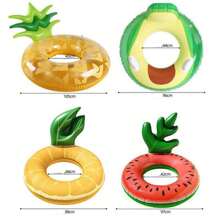 Inflatable Pineapple Avocado Watermelon Lemon Pool Float - Floaties For Adults Swim Inner Tube Fruit Pool Float Swimming Ring Pool Float Inner Tube Outdoor Beach Party Play Pool Water Fun Toy For Adults - Yellow - View 6