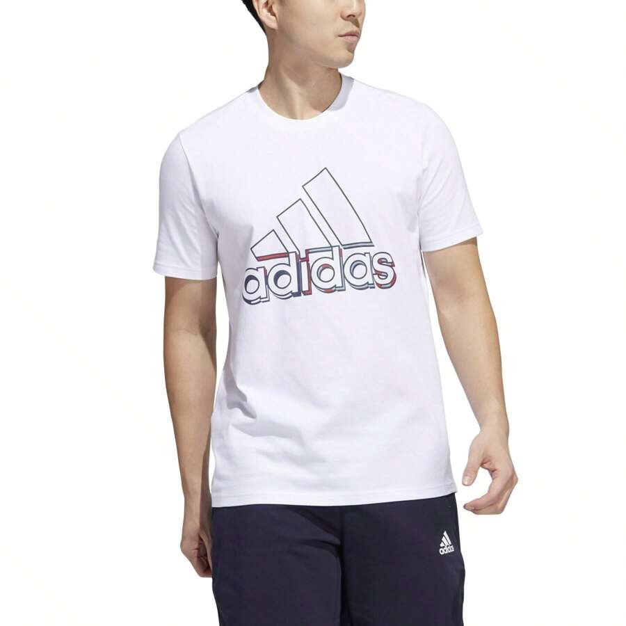 Adidas Ess T-Shirt Dynamic Graphic T-Shirt - White - View 1