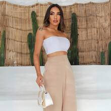 Top Feminino Faixa Tomara Que Caia Cropped Com Bojo Fashion Cropped Tomara Que Caia Top Faixa Suplex Forro Duplo Moda Gringa Blogueira com bojo