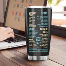 1PC 20OZ Cốc thủy tinh Quà tặng sinh nhật lần thứ 50 cho cô ấy, Quà tặng sinh nhật lần thứ 50 cho phụ nữ Quà tặng sinh nhật năm 1974 cho phụ nữ Cốc thủy tinh cách nhiệt bằng thép không gỉ 20oz Quà tặng 50 năm cho phụ nữ Bà Mẹ Vợ Con gái Bạn bè Quay lại trường - Nhiều màu - Xem 6