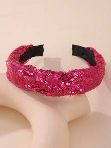 1pc Sparkly Girl's Hair Band For Party And Daily Decoration - Multicolor - View 6