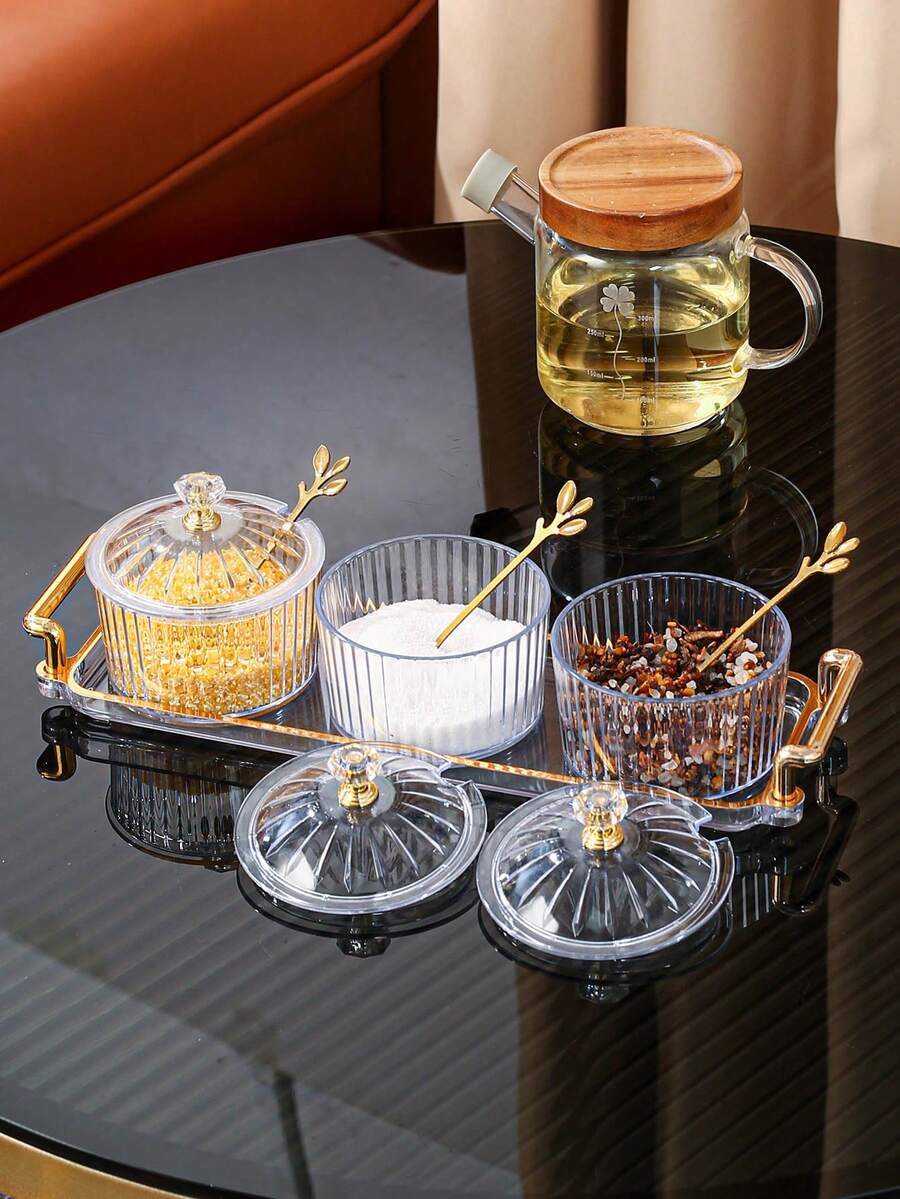 4pcs/Set Plastic MultiFunctional Storage Jars, Sealed Containers With