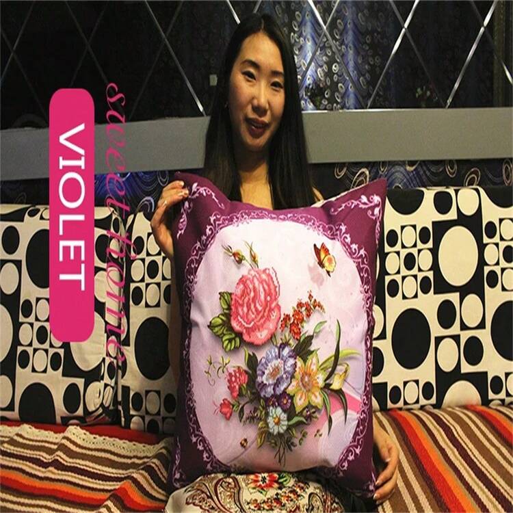 LaoJieYuan Cross Stitch Pillow Kit Embroidery Needlework Sets Diy Own Hand Embroidery Printed 5D Cross Stitch Pillow Kits Patterns Paintings Accessories Fabric - Style 19 - View 5