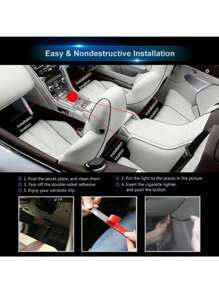 1 Bộ 72 Đèn LED Xe Hơi Ô Tô Không Khí Đèn Đèn Neon DIY RGB Nhiều Màu Sắc 48 Đèn LED Từ Xa Ứng Dụng Xe Ô Tô Điều Khiển Dải đèn Bộ - Nhiều màu - Xem 9