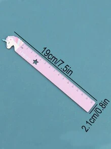 1pc Cute Cartoon Shaped Wooden Ruler With Star And Moon Patterns, Office And Study Tool For Drawing And Measuring, 15cm/5.9in Back To School