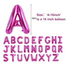 40英寸大号粉色字母气球,特大号铝箔氦气球,适合生日派对庆祝装饰,字母A B C D E F G H I J K L M N O P Q R S T U V W X Y Z,也适用于毕业典礼、新年、周年纪念日、圣诞节、情人节装饰。 - 粉色 - 查看 7