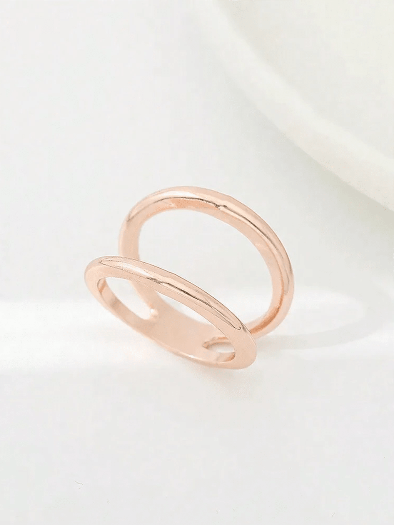 1 件装时尚双环金属胸针女士简约丝巾扣夹披肩围巾胸针披肩女士礼物珠宝配饰女士 - 絲巾扣 - 查看 4