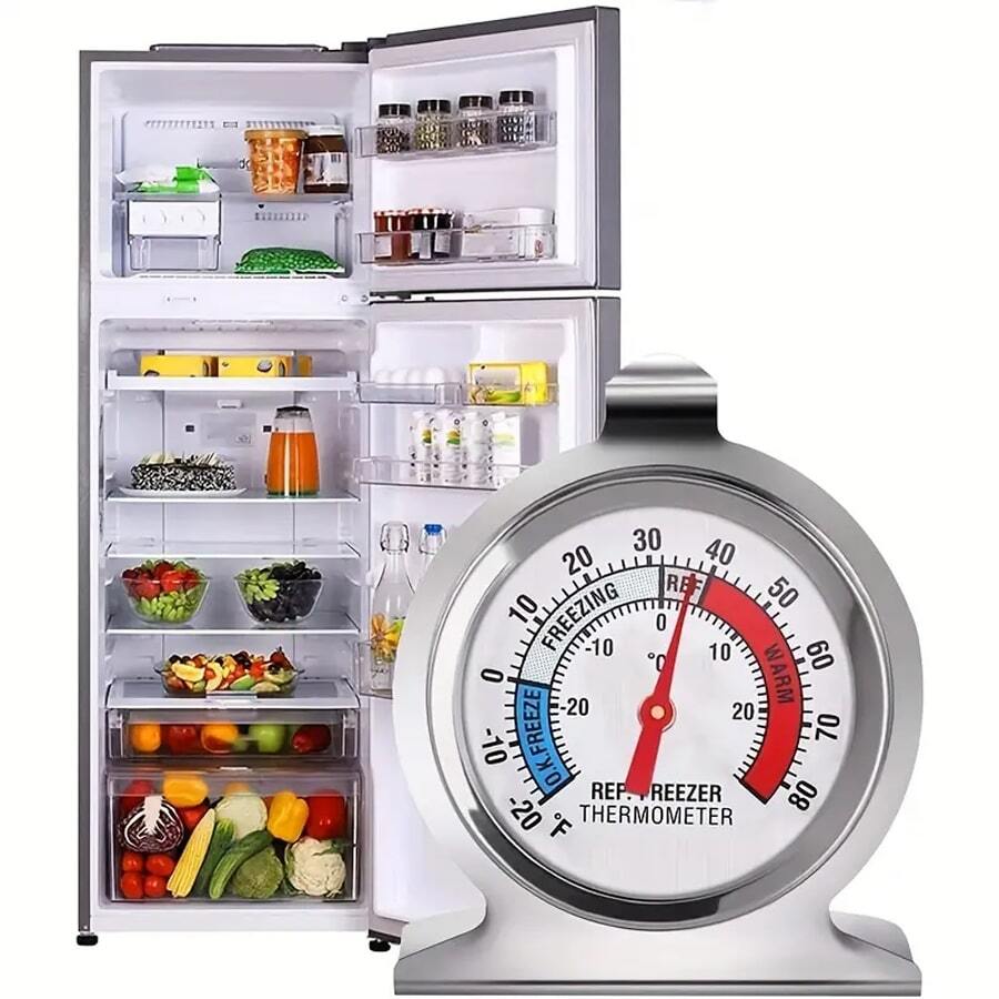 1pc Refrigerator Thermometer, Large Dial Freezer Thermometer, Classic Series Temperature Thermometer For Refrigerator Freezer Fridge Cooler, Kitchen Stuff - Multicolor - View 1