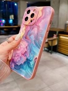 1 个拼色图案眼睛印花手机壳，适用于 iPhone、三星、小米/Redmi、OPPO/Realme、VIVO、Infinix - 粉色 - 查看 4