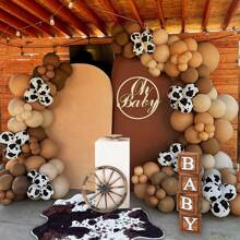 Decoraciones de fiesta de vaquero Occidental, conjunto de guirnalda de flores de globos temática de caballos para la decoración de fiestas temáticas de granja o vaquero para cumpleaños - Multicolor - Ver 4