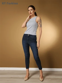 Women Tank Tops & Camis - 灰色 - 查看 3