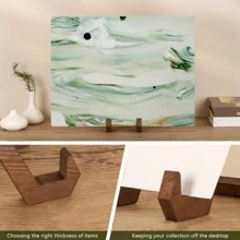 Vintage Wooden Easel Display Stand, Recipe Holder, Photo Frame Rack Gifts Birthday Graduation - Brown - View 5
