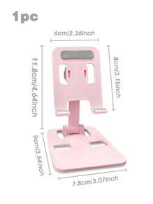 Portable Pink Telescopic Folding Mobile Phone Stand - Pink - View 5
