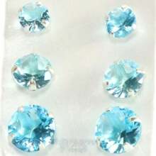 Stud Earrings - 天藍色 - 查看 3