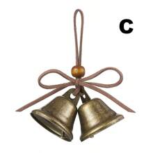 1 件金属巫婆风铃，带绳和木珠，古铜色复古风铃风格，波西米亚风格房间的家居装饰，万圣节和圣诞节装饰，古董黄铜工艺品和装饰配件