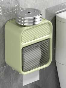 Dispensadores De Papel Para Baño Y Cocina Caja De Pañuelos Caja de pañuelos para baño y cocina con cubo para armario, multiusos, adecuada para rollos de papel y pañuelos de papel - Blanco - Ver 5