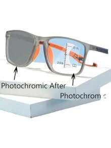 Lentes Flexibles Fotocromaticas Anti Blue Light Obscurecen - Naranja - Ver 6