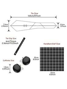 AlanKing 1 Set de Corbata, Pañuelo y Gemelos en Caja de Regalo, Corbata Rojo Vino con Estampado Paisley de 7.5cm para Hombres, Adecuado para Festivales, Bodas y Trabajo