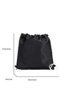 Solid Color Nylon Children's Simple Drawstring Backpack For Girls - A - View 3