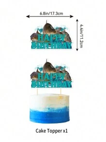 13pcs Fish Themed Birthday/Festival/Party Decoration Supplies Cake Toppers - Set - View 4