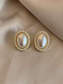 5pcs/Set Tassel Faux Pearl Flower Earrings Set, Elegant & Unique High-End Design Earrings Valentines,Mom,Mother,Mother's Day,Gift