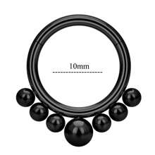 16G 鼻中隔环 316L 不锈钢鼻环 身体穿孔首饰 适用于鼻中隔/鼻子/耳垂 - 不锈钢软骨耳环 男女皆宜 - 黑色 - 查看 28