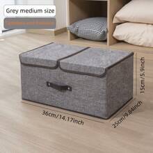 Foldable Clothes Organizer With Lid - Large Capacity Household Desktop And Wardrobe Storage Box  Decorations   Autumn Decor Festival Decor Room Decor Home Decor Fall Decor Bedroom Decor - Multicolor - View 5