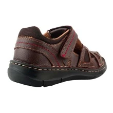 Huaraches Para Hombres Sandalias De 100% Piel Cómodas Para La Playa O Descansos De Broche 220-c - Café integral - Ver 6