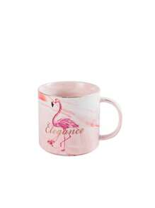 1 件全新大理石陶瓷杯，创意火烈鸟设计，适用于茶、咖啡、牛奶、果汁，非常适合家庭、客厅、早餐、婚礼、派对、礼物、生日、圣诞节 - 灰色 - 查看 23