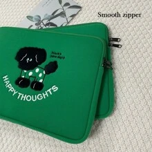 轻便电脑内袋可爱卡通刺绣笔记本保护套返校 - 彩色 - 查看 7