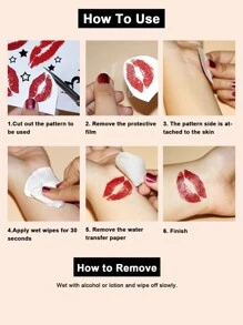 1 Sheets Big Size Body Art Temporary Tattoo Stickers For Women Or Men, Black Realistic Sketch Style Crowned Lion And Its Family Pattern, Waterproof Fake Tattoo, Lasts 2-5 Days, Covering Scars,Can Be Used On Arms Wrist Shoulders Legs Waist Neck Hand Chest Thighs Finger Ankle, Suitable For Parties, Gifts, Vacations, Body Decoration - Black - View 8