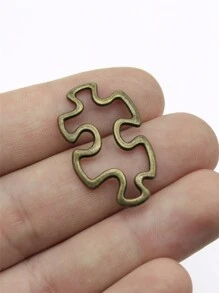 12pcs 30x18mm(1.18x0.71inch) Puzzle Pieces Connector Charms Pendant For Bracelet Necklace Earrings Jewelry Making Jewelry Crafts Accessories