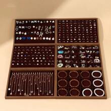 1 件珠宝展示托盘，适用于项链、耳环、手链、戒指和耳环，适合阳光旅行和返校使用 - 彩色 - 查看 12