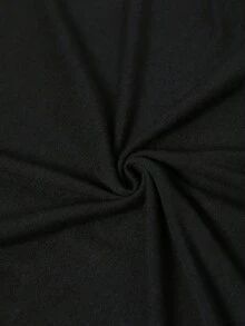 Playera De Cuello Redondo Con Estampado De Letras Milano, Playera Casual De Manga Corta Para Primavera Y Verano, Ropa De Mujer - Negro - Ver 2