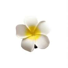 1 pieza Pinza para cabello con diseño bohemio de flor de plumeria para vacaciones en la playa y sesiones de fotos